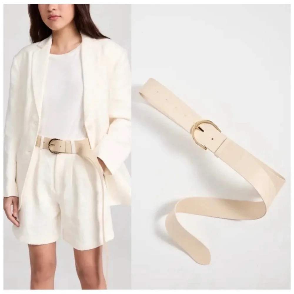 ANINE BING Chiara Belt Cowhide Leather Long Strap Size M/L